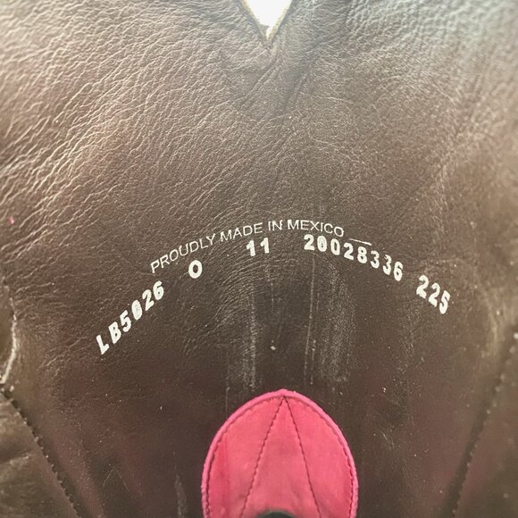 Lane SARATOGA Square Toe Womens Cowboy Boots 11 Hot Pink Western Cowgirl Tall - Picture 10 of 12